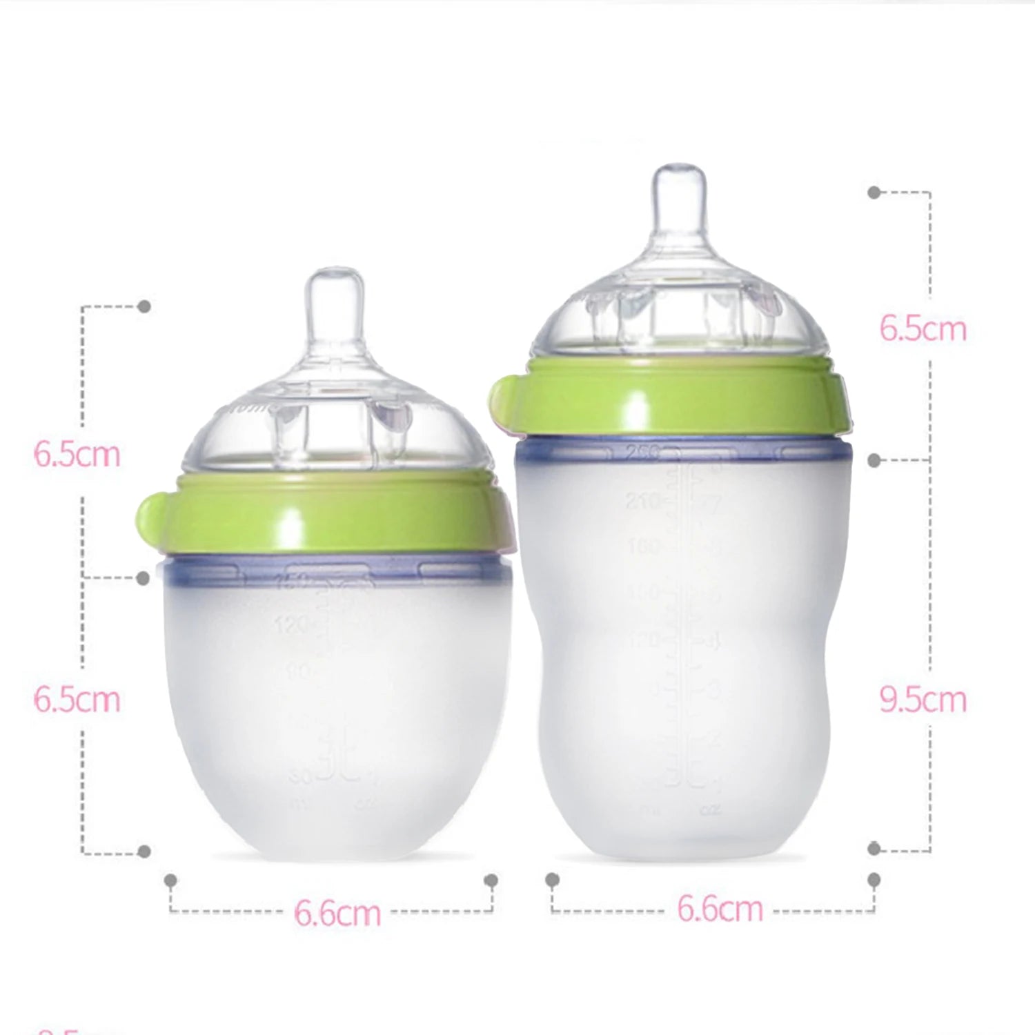 Soft Silicone Baby Bottle - 0-36 months