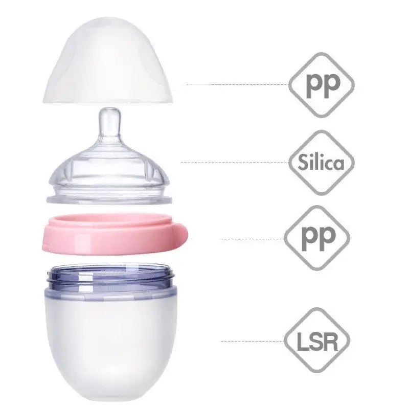 Soft Silicone Baby Bottle - 0-36 months