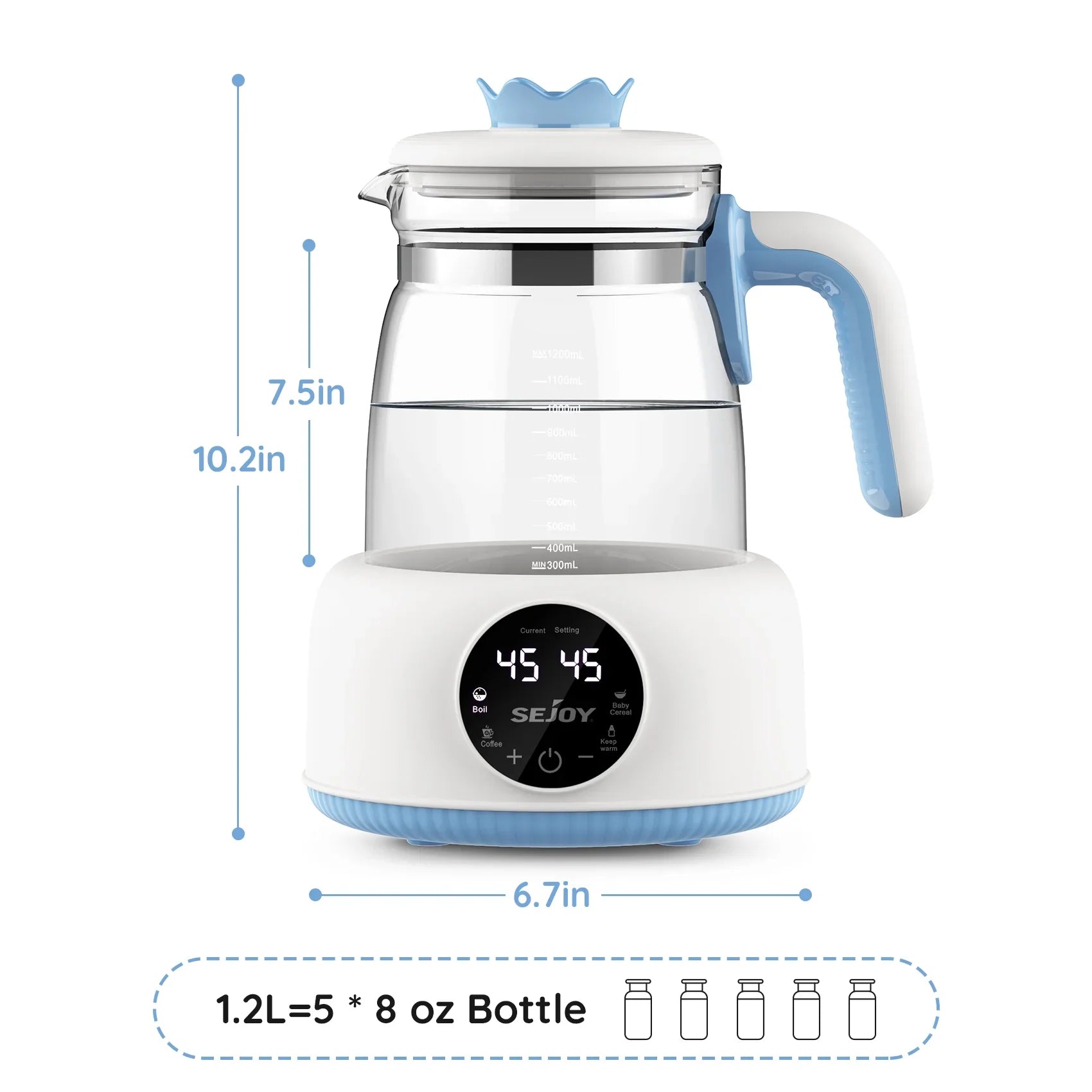 Sejoy Baby Formula Kettle, Warm Water Dispenser for Making Formula Bottle.